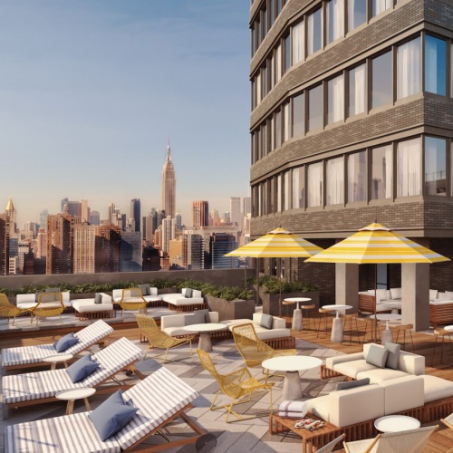Rooftop Patio Large  rooftop patio with ample seating