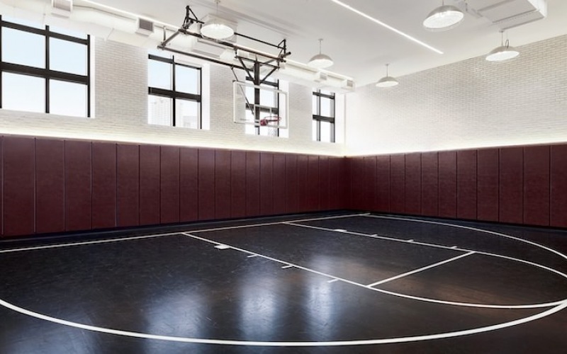 Large indoor basketball court