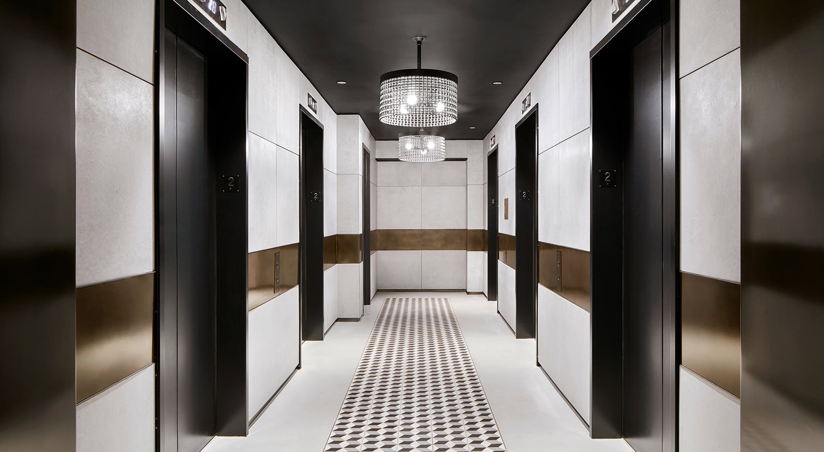 Elevators hallway of elevators