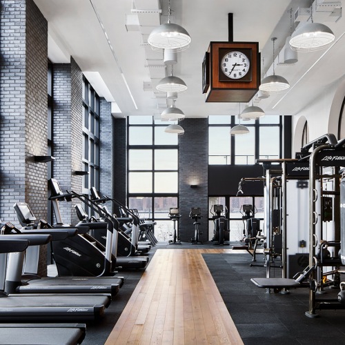 Fitness Center fitness center with ample machines